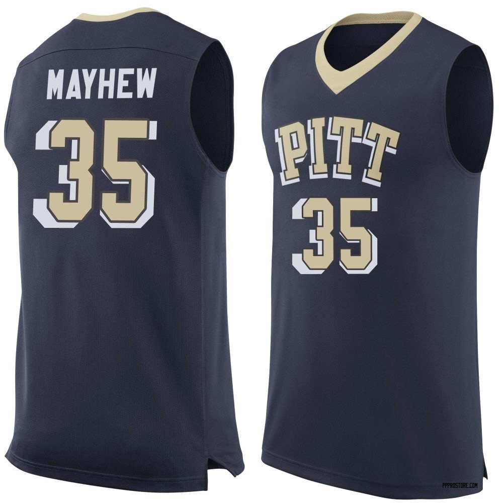 Men's Benjamin Mayhew Pittsburgh Panthers Replica Pitt Basketball Jersey - Navy