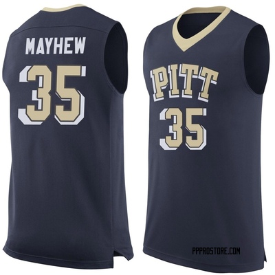 Men's Benjamin Mayhew Pittsburgh Panthers Replica Pitt Basketball Jersey - Navy