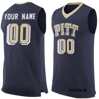 Men's Custom Pittsburgh Panthers Replica Pitt Basketball Jersey - Navy