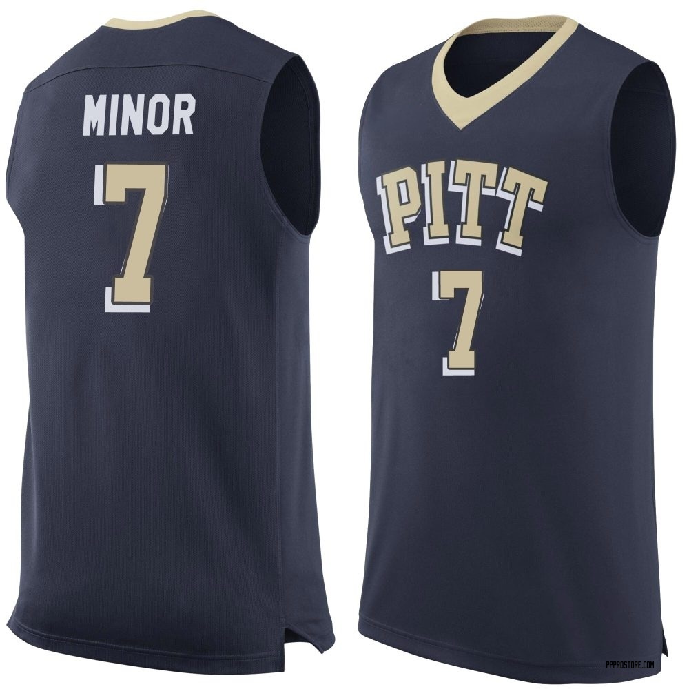 Men's Damarco Minor Pittsburgh Panthers Replica Pitt Basketball Jersey - Navy