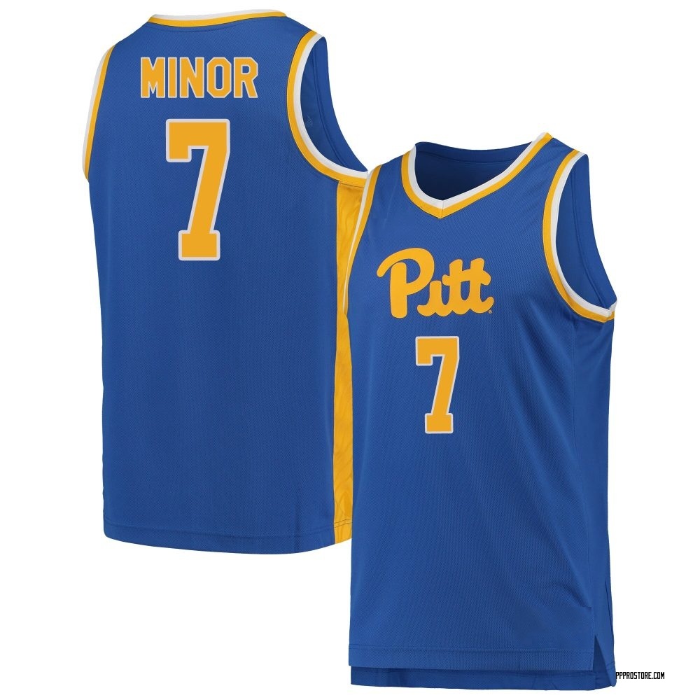 Men's Damarco Minor Pittsburgh Panthers Replica Pitt Basketball Jersey - Royal