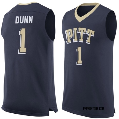 Men's Damian Dunn Pittsburgh Panthers Replica Pitt Basketball Jersey - Navy