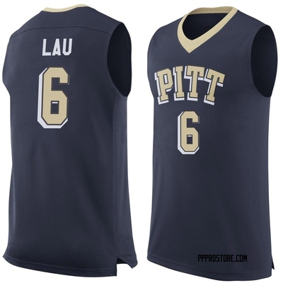 Men's Henry Lau Pittsburgh Panthers Replica Pitt Basketball Jersey - Navy