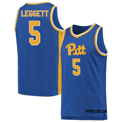 Men's Ishmael Leggett Pittsburgh Panthers Replica Pitt Basketball Jersey - Royal