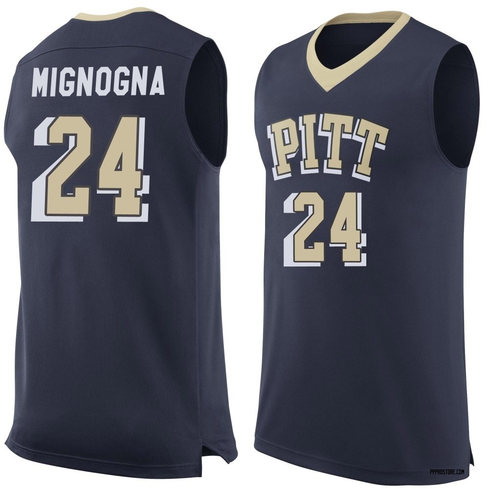 Men's Liam Mignogna Pittsburgh Panthers Replica Pitt Basketball Jersey - Navy
