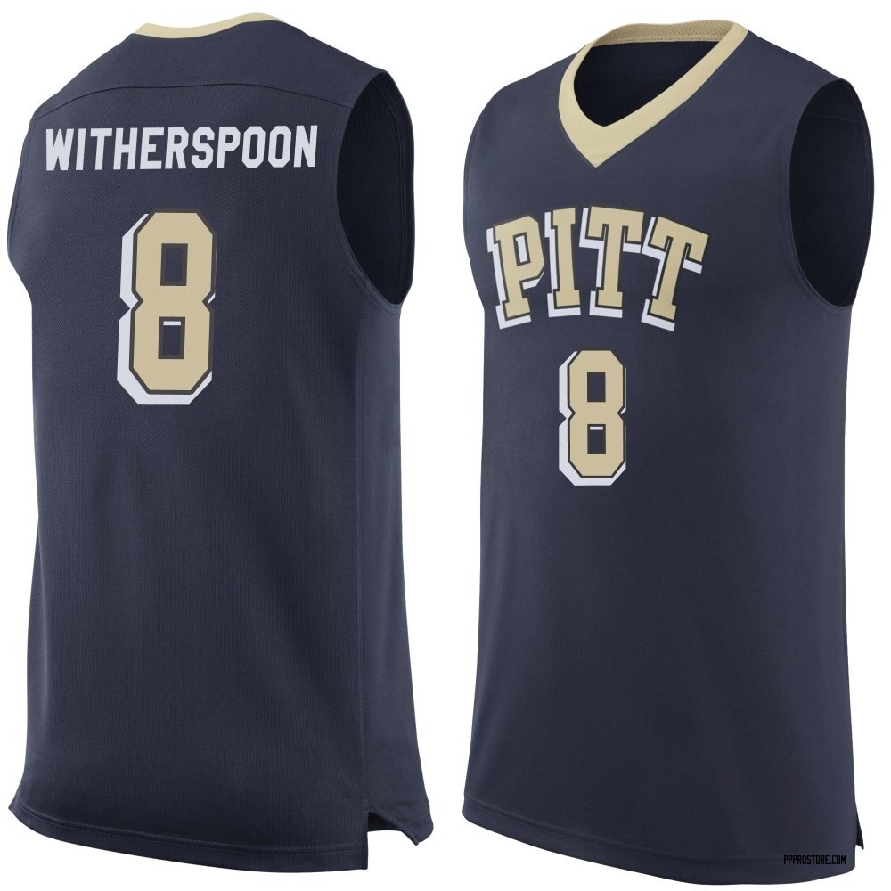 Men's Omari Witherspoon Pittsburgh Panthers Replica Pitt Basketball Jersey - Navy