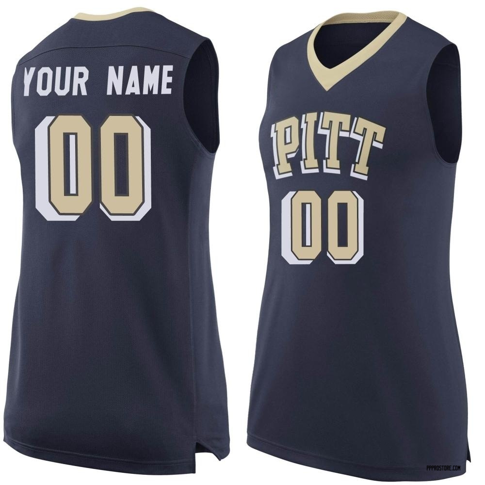 Women's Custom Pittsburgh Panthers Replica Pitt Basketball Jersey - Navy