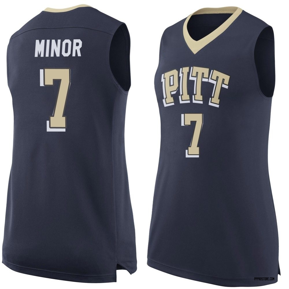 Women's Damarco Minor Pittsburgh Panthers Replica Pitt Basketball Jersey - Navy