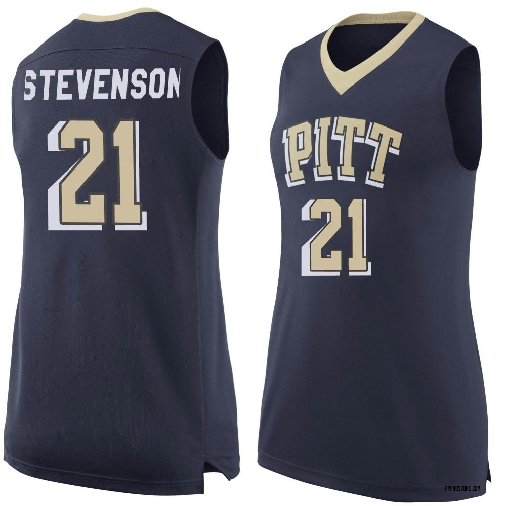 Women's Vason Stevenson Pittsburgh Panthers Replica Pitt Basketball Jersey - Navy