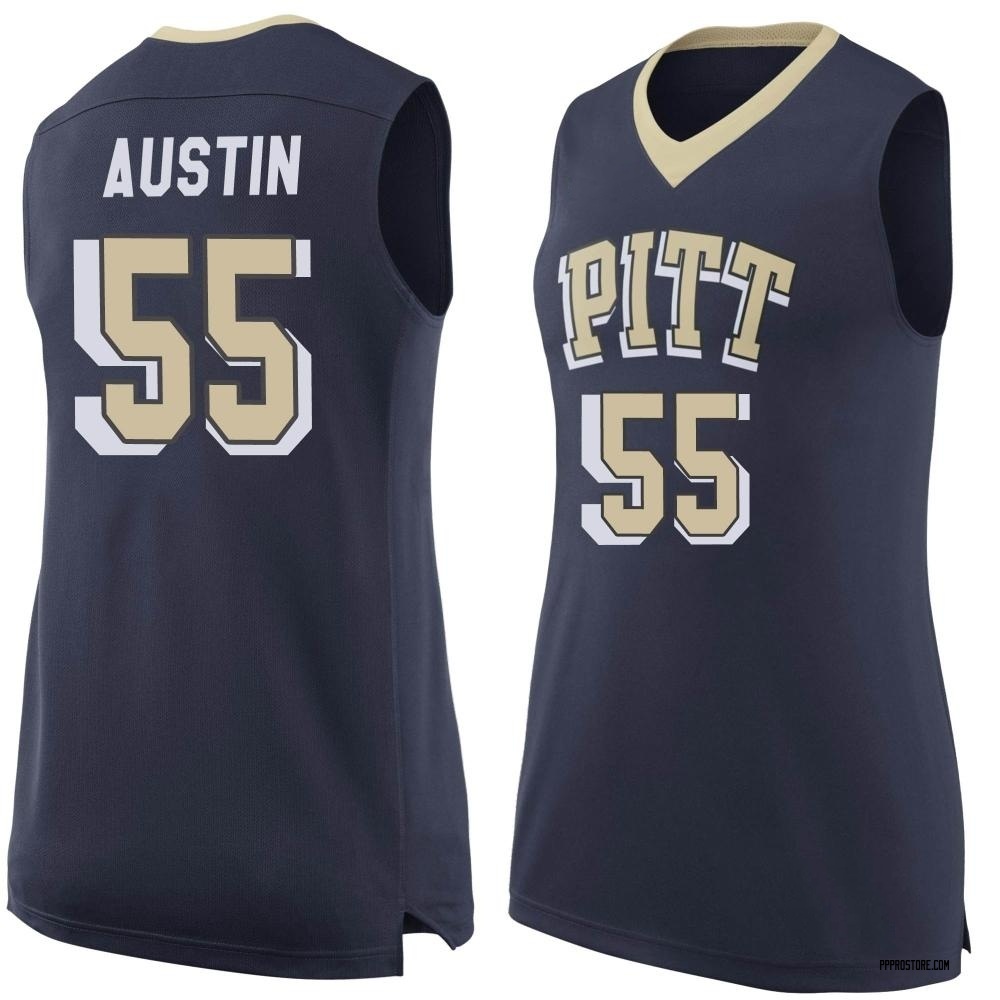Women's Zack Austin Pittsburgh Panthers Replica Pitt Basketball Jersey - Navy