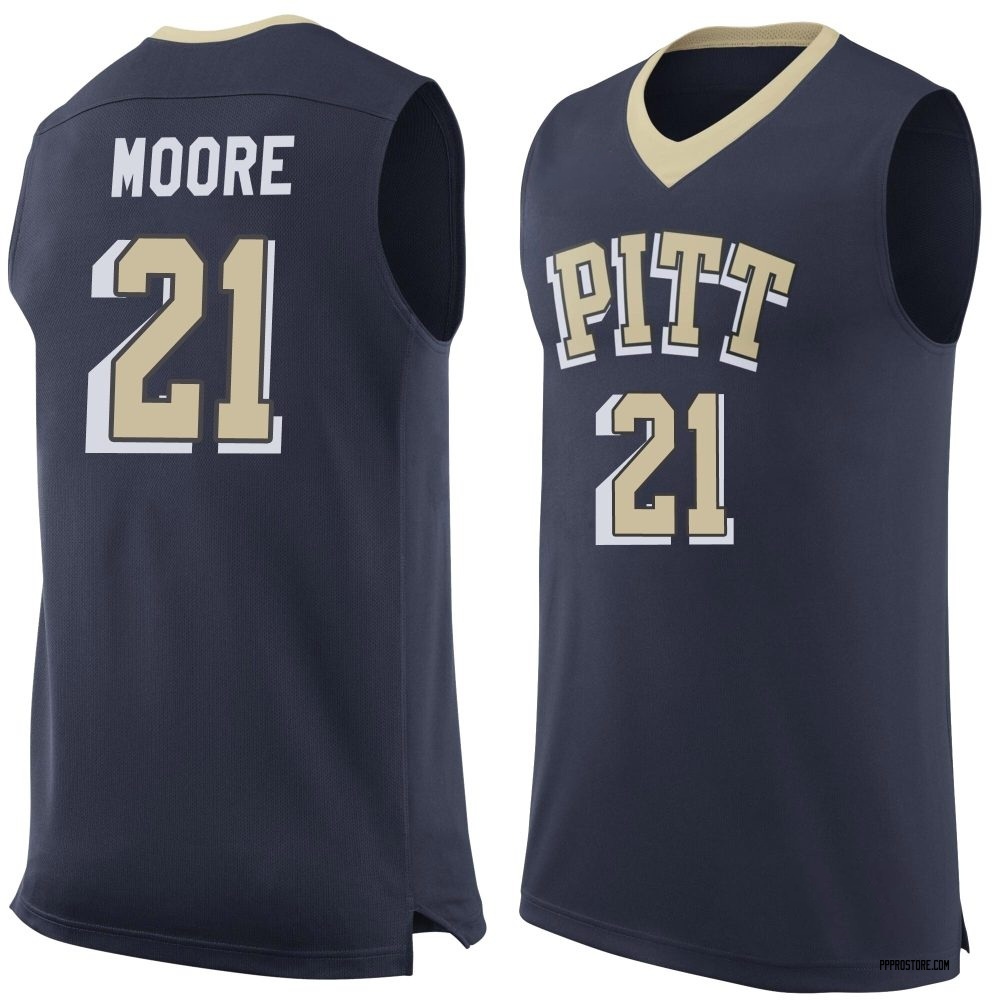 Youth Macari Moore Pittsburgh Panthers Replica Pitt Basketball Jersey - Navy
